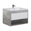 Тумба Oslo 80 Loft з умивальником Su-80 бетон/біла