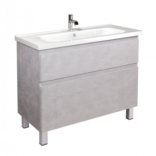Тумба Палермо 100-U з умивальником ID-100 бетон світлий