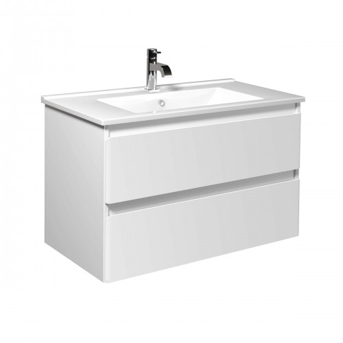 Тумба Сорренто 80-A з умивальником SU-80 біла
