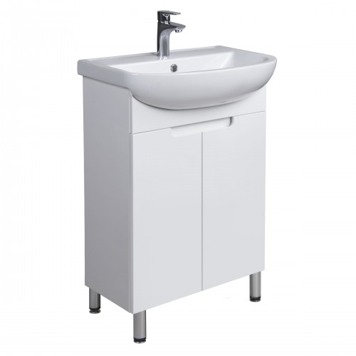 Тумба Тетріс 55 з умивальником Arteco 55 біла