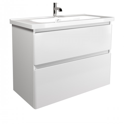 Тумба Палермо 90-U з умивальником ID-90 біла