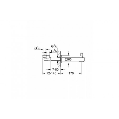 Вилив EuroCube для ванни Grohe (13304000)