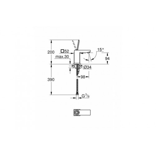 Змішувач Eurocube Joy розмір S Grohe (23656000)