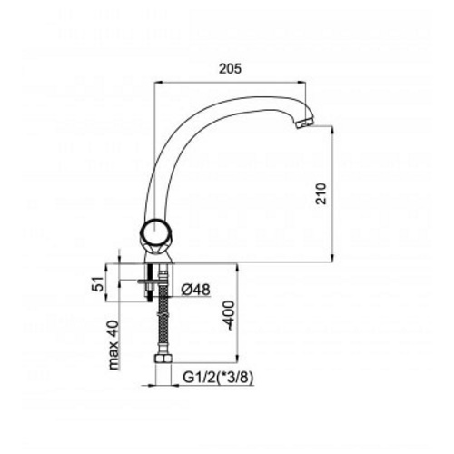 Змішувач для кухні Rubineta Milano M8T006