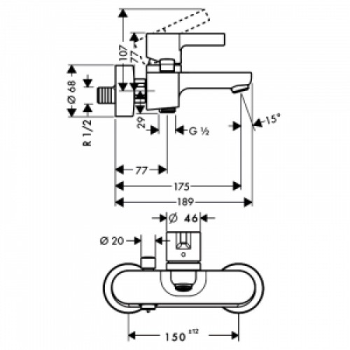 Змішувач Metris S HansGrohe 31460000