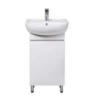 Тумба Фокус 50 с умывальником Solo 50 белая