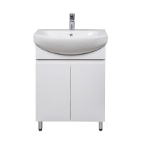 Тумба Фокус 60 з умивальником Runa 60 / Лотос 60 біла