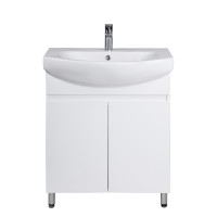 Тумба Фокус 70 з умивальником Runa 70 / Лотос 70 біла