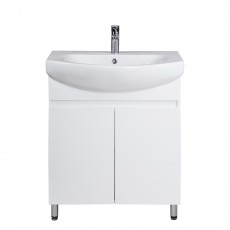 Тумба Фокус 70 з умивальником Runa 70 / Лотос 70 біла