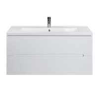 Тумба Octavio 100-A с умывальником Cosmopolitan 100 белая