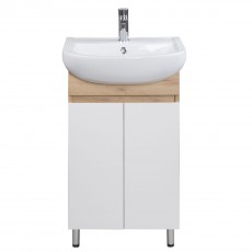 Тумба Oslo 50 Wood з умивальником Arteco 50 дуб крафт/біла