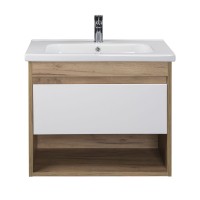 Тумба Oslo 70 Wood с умывальником Ideal 70 дуб крафт/белая 