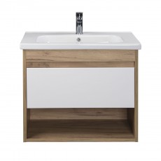 Тумба Oslo 70 Wood з умивальником Ideal 70 дуб крафт/біла