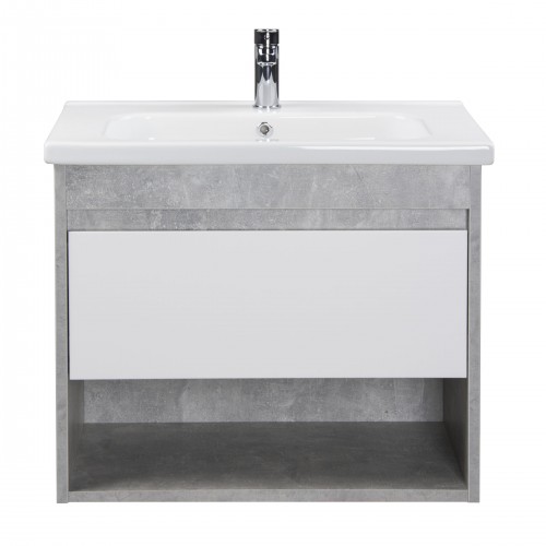 Тумба Oslo 70 Loft с умывальником Ideal 70 бетон/белая