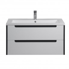 Тумба Paula 100-A з умивальником Cosmopolitan 100 біла/графіт