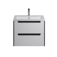 Тумба Paula 60-A с умывальником Cosmopolitan 60 белая/графит