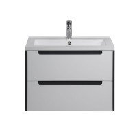 Тумба Paula 70-A з умивальником Cosmopolitan 70 біла/графіт