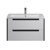 Тумба Paula 80-A з умивальником Cosmopolitan 80 біла/графіт