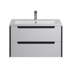 Тумба Paula 80-A з умивальником Cosmopolitan 80 біла/графіт