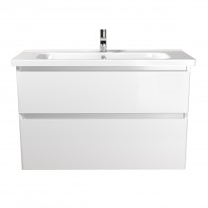 Тумба Палермо 100-U з умивальником ID-100 біла