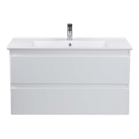 Тумба Сорренто 100-A з умивальником SU-100 біла