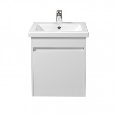 Тумба Сіті 50-А з умивальником Como 50 біла підвісна