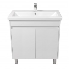 Тумба Сіті 80-U з умивальником Cosmopolitan 80 біла підлогова/підвісна