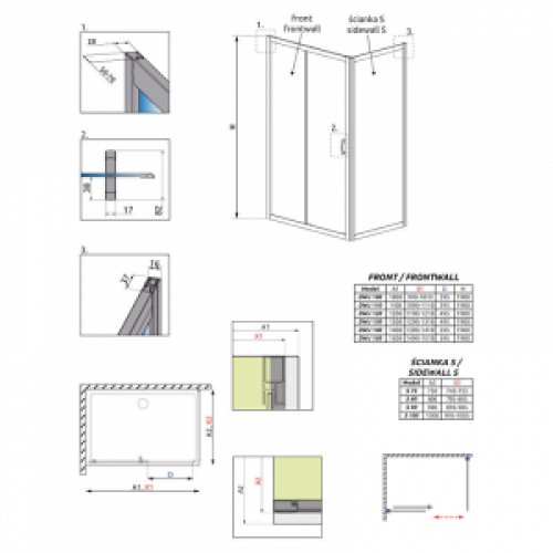 Душові двері Premium Plus DWJ 140 коричнева Radaway (33323-01-08N)