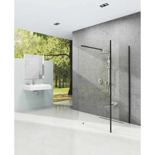 Недвижимая стенка Ravak Walk In Corner-110/80 v.200 Черный Transparent 