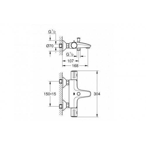 Термостат для ванни і душа GROHE GROHTHERM 800 34567000