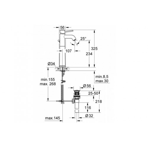 Змішувач BauClassic Grohe (32868000)