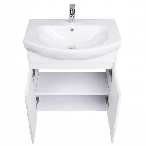 Тумба Фокус 70 з умивальником Runa 70 / Лотос 70 біла