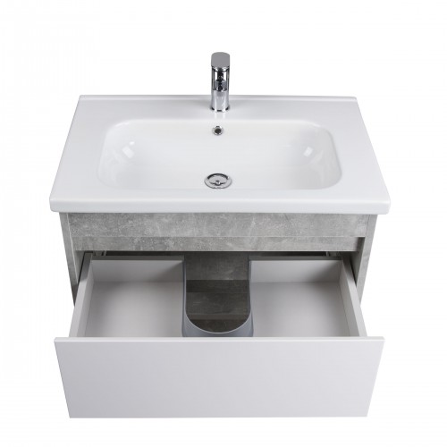 Тумба Oslo 70 Loft с умывальником Ideal 70 бетон/белая