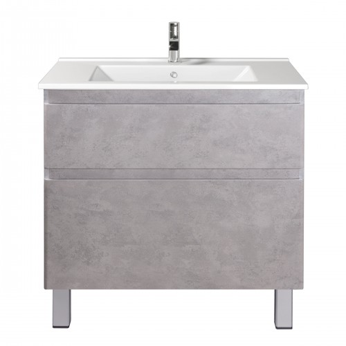 Тумба Палермо 80-U з умивальником SU-80 бетон світлий
