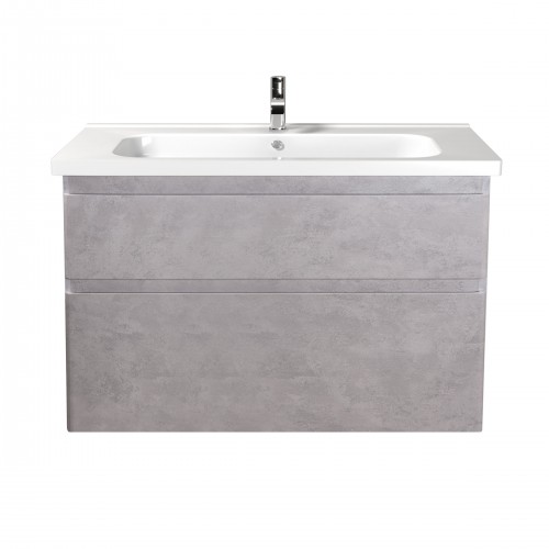Тумба Палермо 100-U з умивальником ID-100 бетон світлий