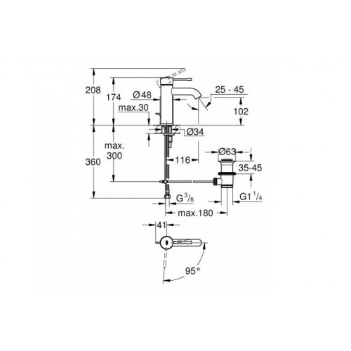 Змішувач Essence New Grohe (23591001)