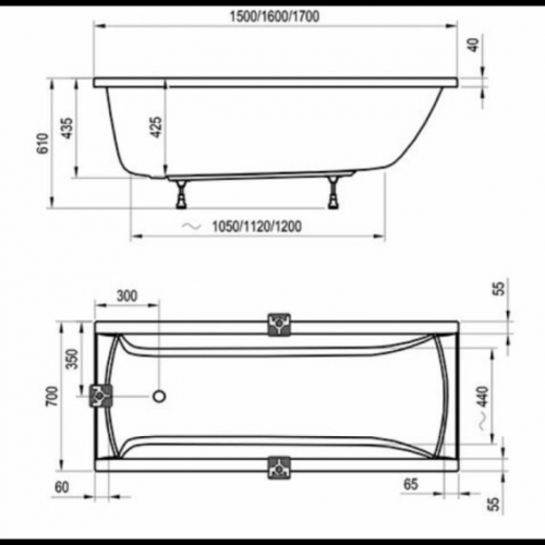 Ванна Ravak CLASSIC 120x70