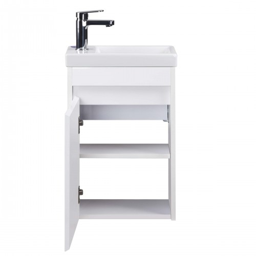 Тумба Сіті 40-A з умивальником Como 40 біла підвісна