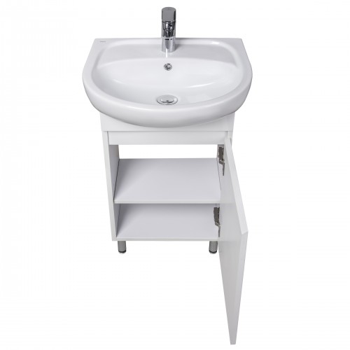 Тумба Фокус 50 з умивальником Solo 50 біла