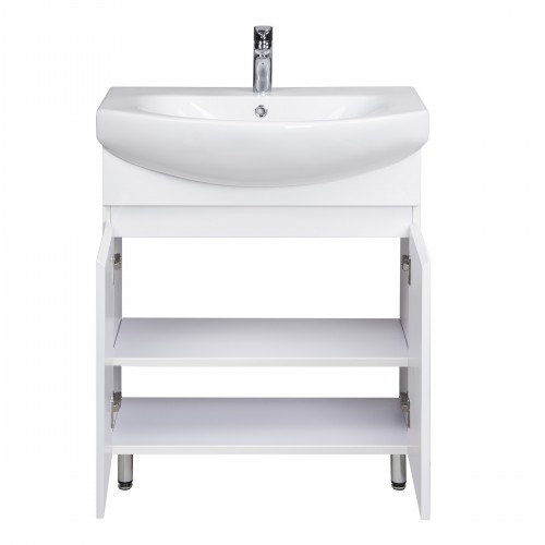 Тумба Фокус 70 з умивальником Runa 70 / Лотос 70 біла