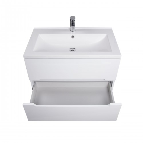 Тумба Octavio 70-A с умывальником Cosmopolitan 70 белая