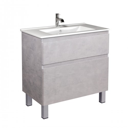 Тумба Палермо 80-U з умивальником SU-80 бетон світлий