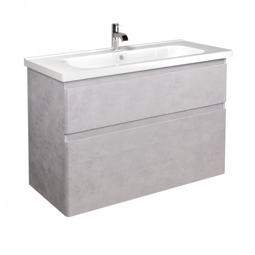 Тумба Палермо 100-U з умивальником ID-100 бетон світлий