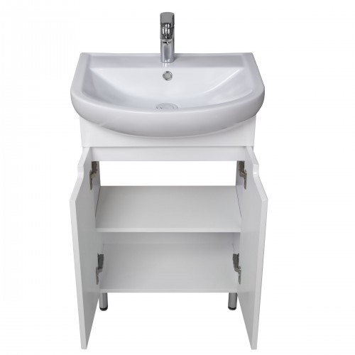 Тумба Тетріс 55 з умивальником Arteco 55 біла