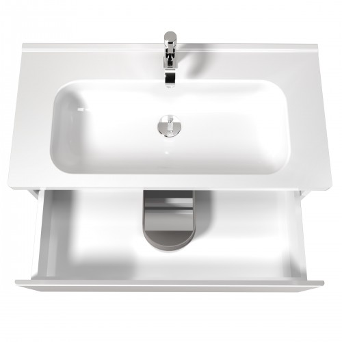 Тумба Палермо 100-U з умивальником ID-100 біла