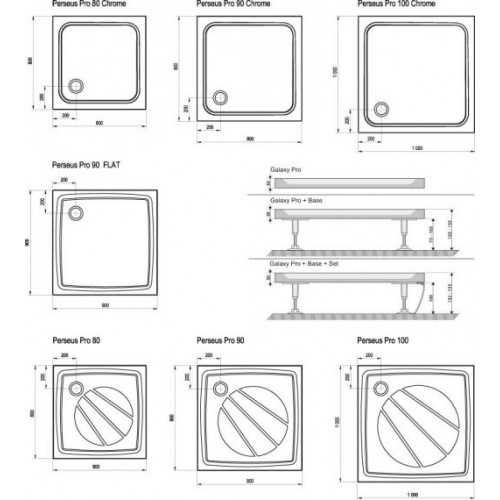 Душовий піддон Ravak PERSEUS PRO 100