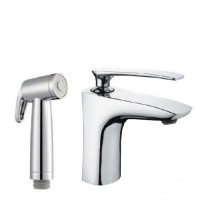 Смеситель для умывальника Rubineta (Aero-17) с лейкой для биде 540032N