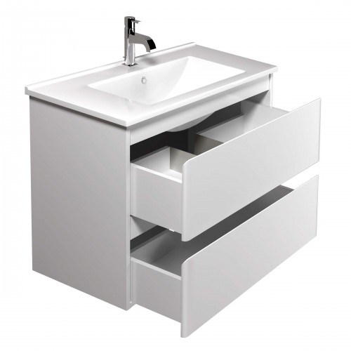 Тумба Сорренто 80-A з умивальником SU-80 біла