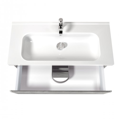 Тумба Палермо 100-U з умивальником ID-100 бетон світлий