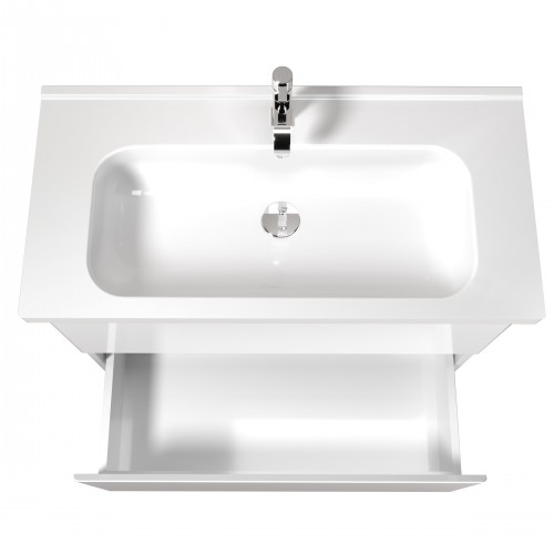 Тумба Палермо 100-U з умивальником ID-100 біла